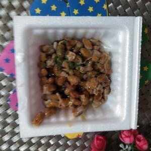 お好み焼き風味☆ソースとおかかと青海苔の納豆